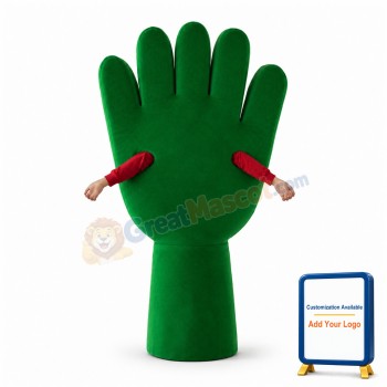 Deluxe Green Hand Lightweight Mascot Costume For Adult