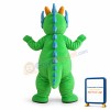 Lovely Green Chinese Dragon Lightweight Mascot Costume For Adult