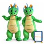 Lovely Green Chinese Dragon Lightweight Mascot Costume For Adult