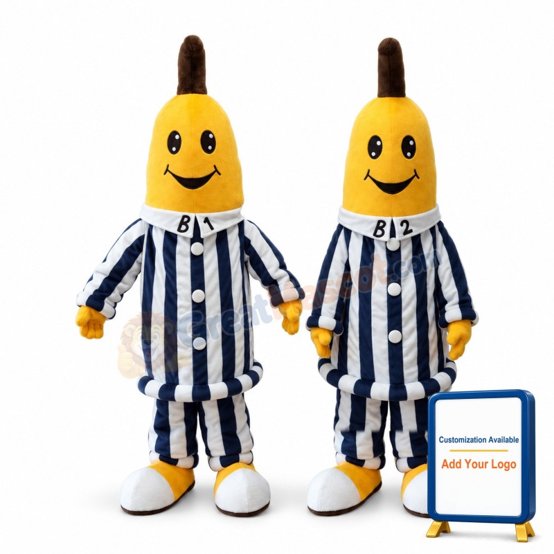 Deluxe Banana In Pajamas Mascot Adult Costume