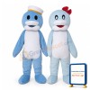 Cute Cartoon Couple Dolphins Mascot Adult Costume
