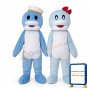 Cute Cartoon Couple Dolphins Mascot Adult Costume