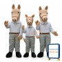 Farm Beige Horse Mascot Adult Costume