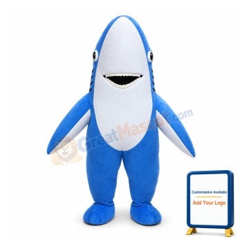 Blue Shark Mascot Adult Costume