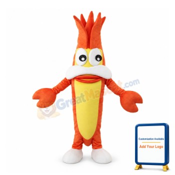 Cartoon Old Mantis Shrimp Cartoon Mascot Adult Costume