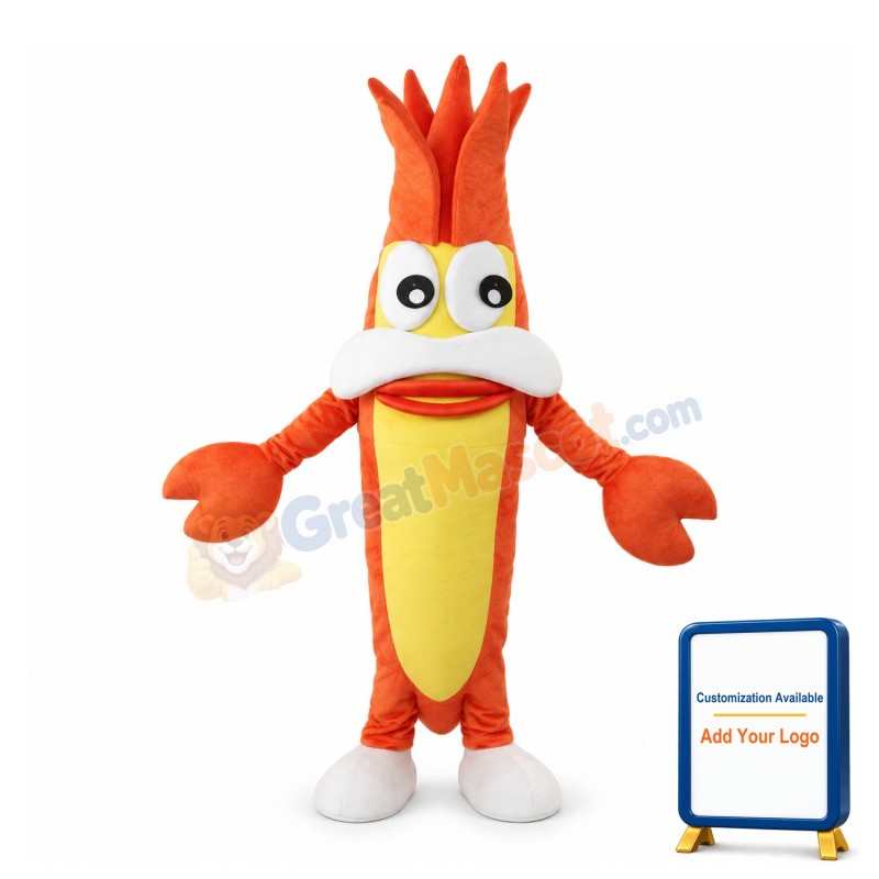 Cartoon Old Mantis Shrimp Cartoon Mascot Adult Costume