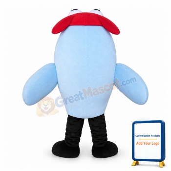 Cute Cartoon Blue Dolphin Mascot Adult Costume