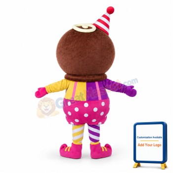 Clown Gingerbread Man Mascot Costume
