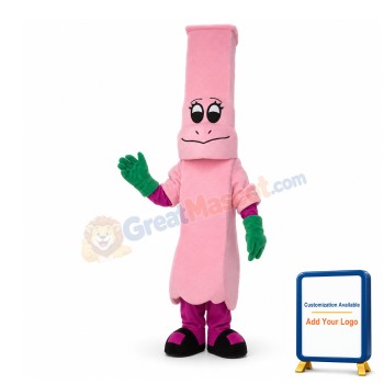 Deluxe Cartoon Pink Spoon Mascot Adult Costume