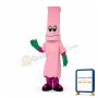 Deluxe Cartoon Pink Spoon Mascot Adult Costume
