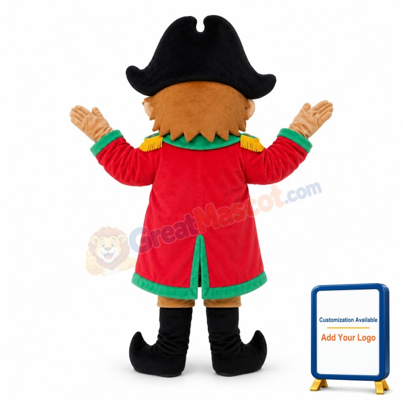 Surprised Captain Pirate Mascot Costume