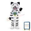 Howling White Tiger Mascot Adult Costume