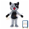 Cute Cartoon Gray Beggar Cat Mascot Adult Costume