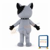 Cute Cartoon Gray Beggar Cat Mascot Adult Costume
