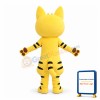 Lovely Yellow Cat With Glasses Mascot Costume