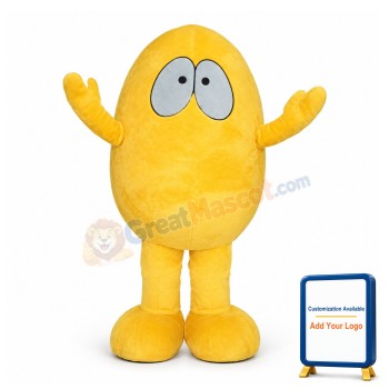 Adult Size Cartoon Yellow Bean Lightweight Mascot Costume