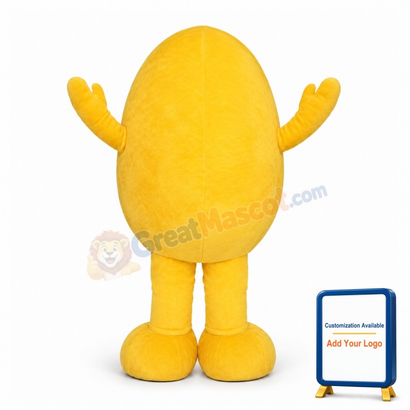 Adult Size Cartoon Yellow Bean Lightweight Mascot Costume