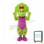 Outgoing Baby Bop the Bright Green Triceratops Mascot Costume