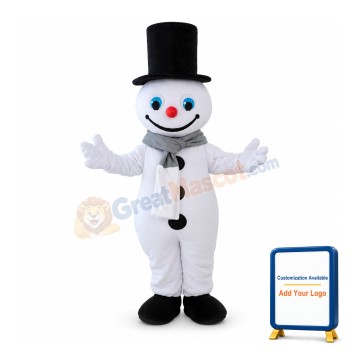Gentleman Snowman Mascot Costume