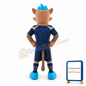 Football Cheetah Mascot Adult Costume