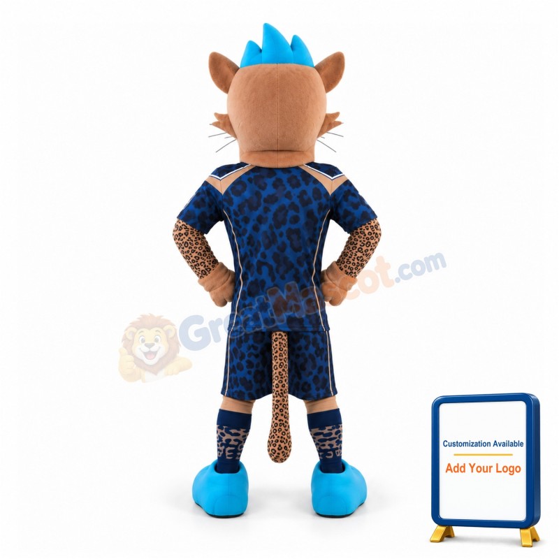 Football Cheetah Mascot Adult Costume