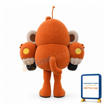 Adult Cartoon Monkey Head Mascot Costume