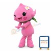 Cute Pink Peach Girl Mascot Costume