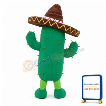 Cartoon Mexican Cactus Mascot Adult Costume
