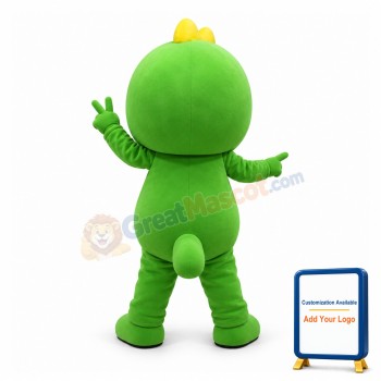 Cute Cartoon Green Dinosaur Baby Mascot Adult Costume
