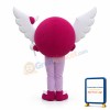 Cartoon Pinky Girl With Wings Mascot Adult Costume