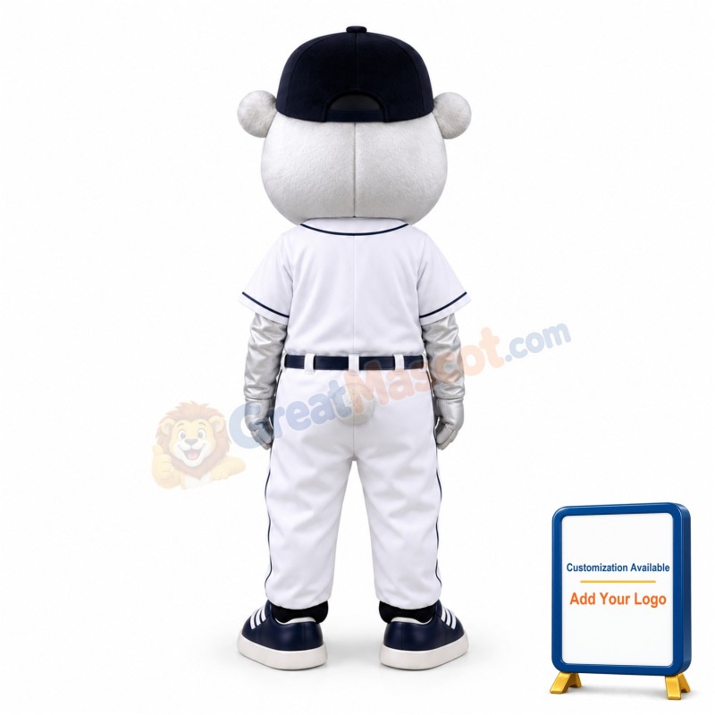 Korean Baseball Silver Bear Mascot Adult Costume