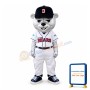 Korean Baseball Silver Bear Mascot Adult Costume