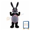 Black Long Eared Rabbit Cartoon Mascot Adult Costume