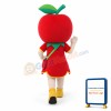 Lovely Apple Girl Cartoon Mascot Adult Costume