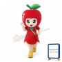 Lovely Apple Girl Cartoon Mascot Adult Costume