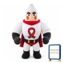 Superhero White Condom Mascot Adult Costume