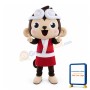 Cute Monkey King Cartoon Mascot Adult Costume