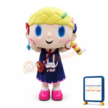 Adult Size Pretty Little Girl Mascot Costume