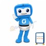 Adult Blue Radio Cartoon Mascot Costume