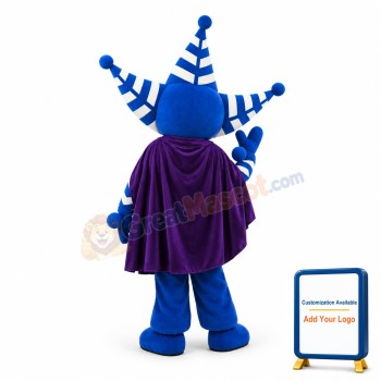 Adult Blue Pine Leaf Boy Cartoon Mascot Costume