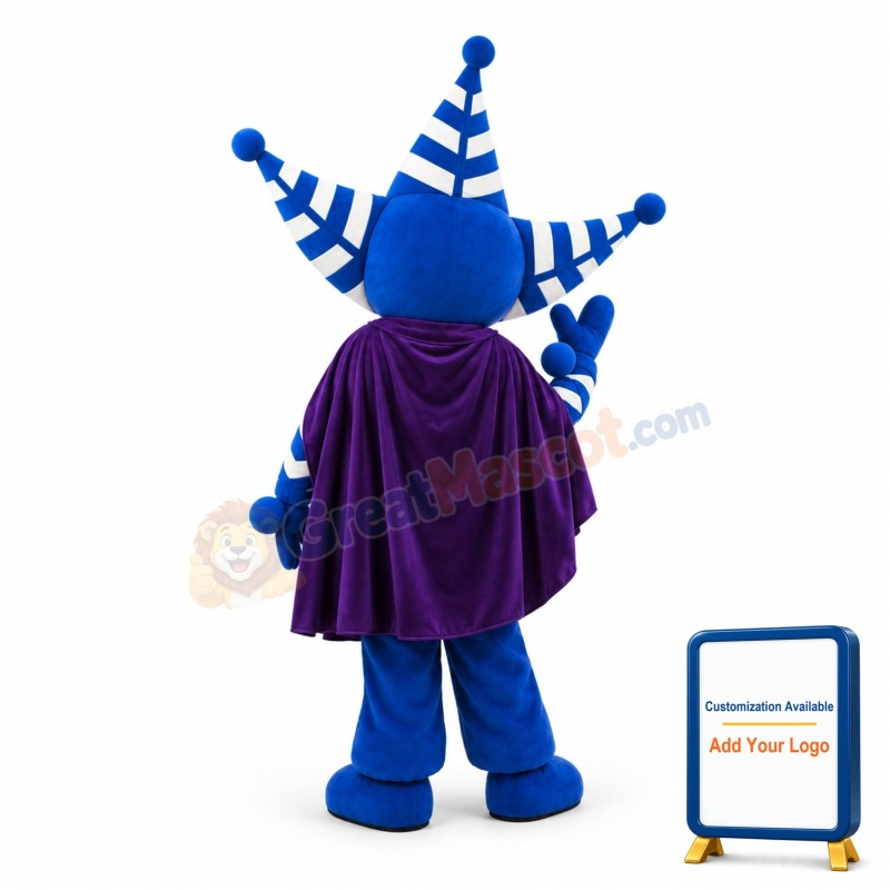 Adult Blue Pine Leaf Boy Cartoon Mascot Costume