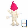 Adult Pink Cone Cartoon Mascot Costume