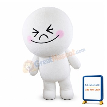 Cheerful Alien Moon Mascot Costume