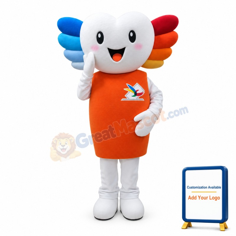 Colored Hair Snowman Mascot Adult Costume