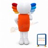 Colored Hair Snowman Mascot Adult Costume