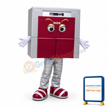 Lightweight Cartoon Red Radio Mascot Adult Costume