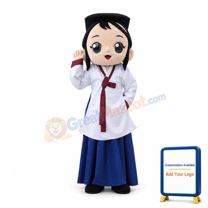 Cute Korean Girl Mascot Costume