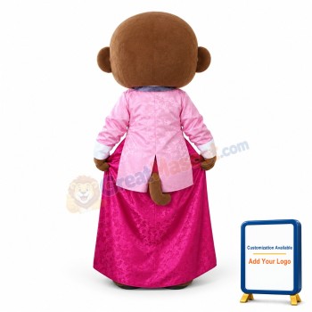 Cute Korean Girl Monkey Mascot Costume