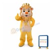 Cartoon Yellow King Lion Mascot Costume