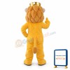 Cartoon Yellow King Lion Mascot Costume